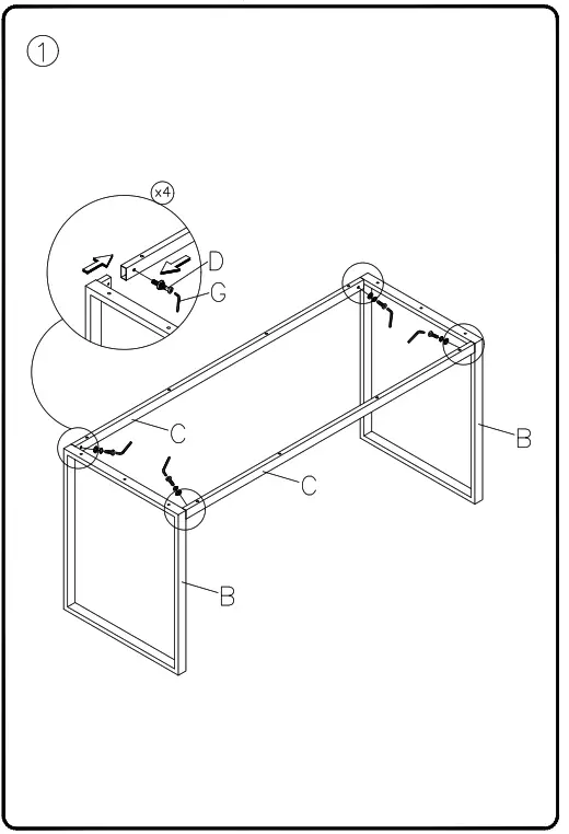 ASHLEY H10225 Lazabon 63 Inch Home Office Desk - 2