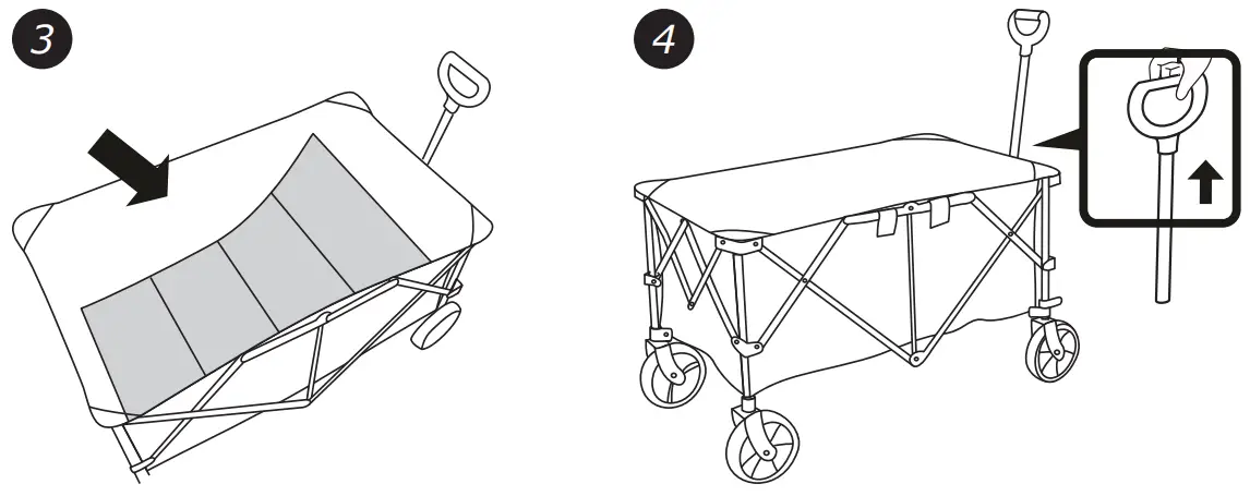 COSTWAY TL35442 Folding Utility Wagon Cart - Figure 2