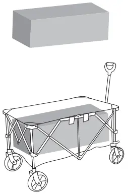 COSTWAY TL35442 Folding Utility Wagon Cart - Figure 4