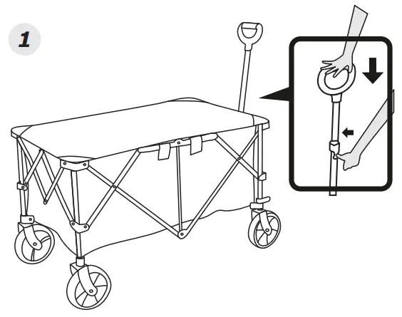 COSTWAY TL35442 Folding Utility Wagon Cart - Figure 6