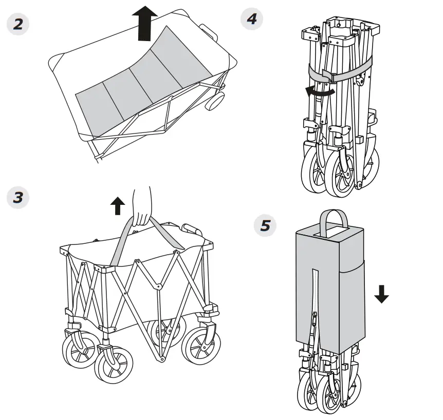 COSTWAY TL35442 Folding Utility Wagon Cart - Figure 7