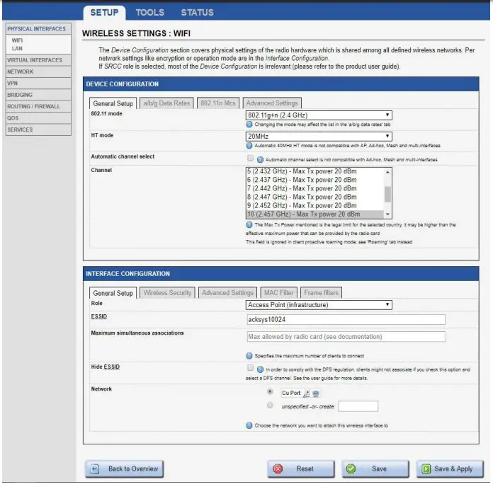 Device Configuration: