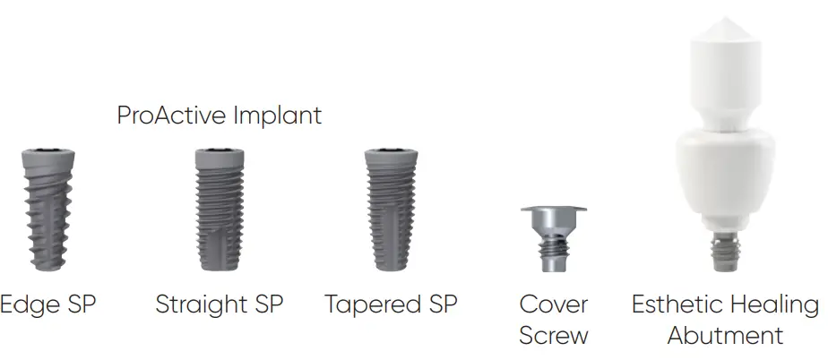 neoss 15347 ProActive Implants and Healing Abutments -
