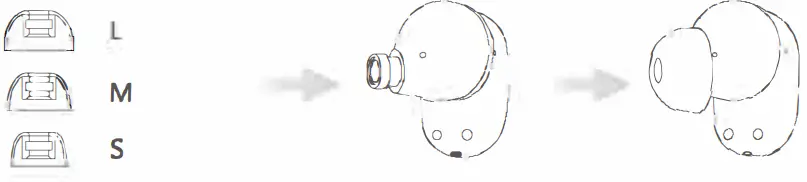 JELLICO J20 True Wireless Stereo Headset - right earplug