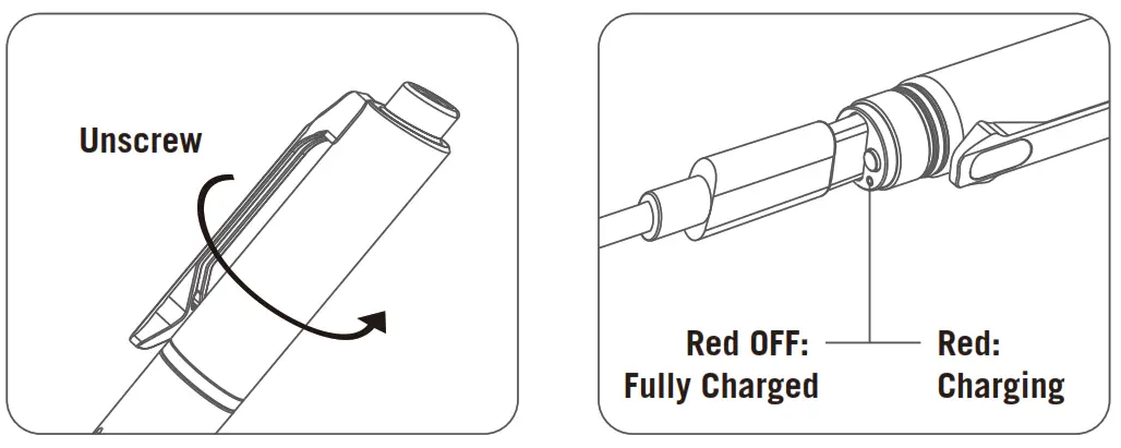 OLIGHT O'Pen Pro Zirconium Damascus Pen - Charging 1