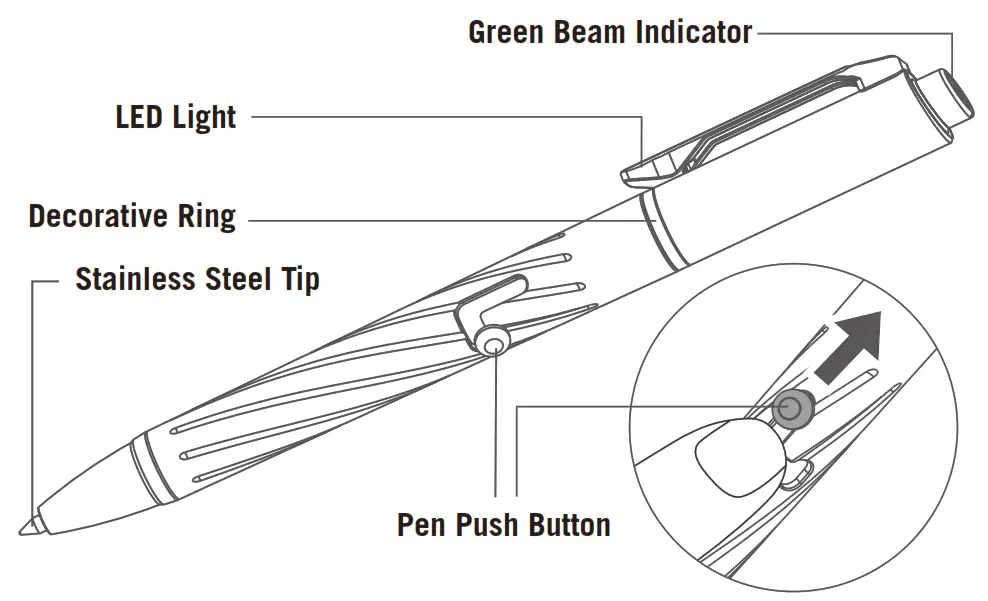 OLIGHT O'Pen Pro Zirconium Damascus Pen - Charging