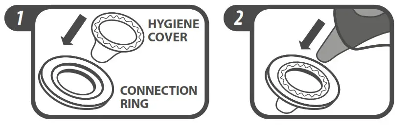 Tommee Tippee Ear Thermometer Leaflet - INSTALLING THE HYGIENE COVER