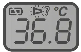 Tommee Tippee Ear Thermometer Leaflet - LCD screen