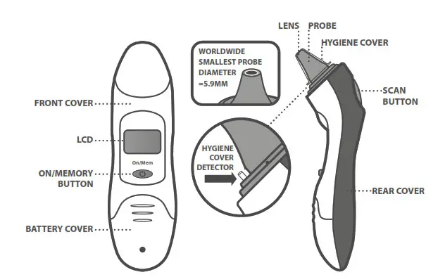 Tommee Tippee Ear Thermometer Leaflet