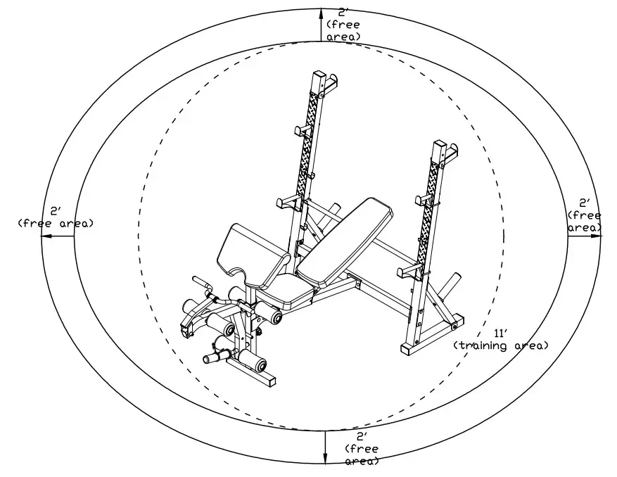 MARCY CLUB OLYMPIC BENCH MKB-957-TRAINING AREA