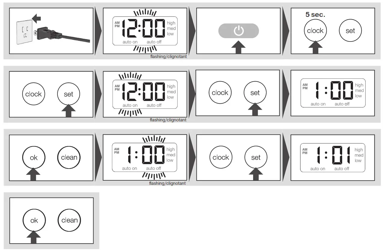 BRAUN OptiBrew Coffee Maker KF -- Clock setting