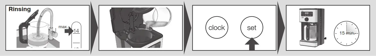 BRAUN OptiBrew Coffee Maker KF --Refill the water reservoir