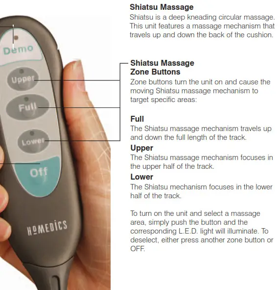 Homedics SBM-100 Shiatsu Portable Massaging Cushion - Moving Massage Mechanism 2 part