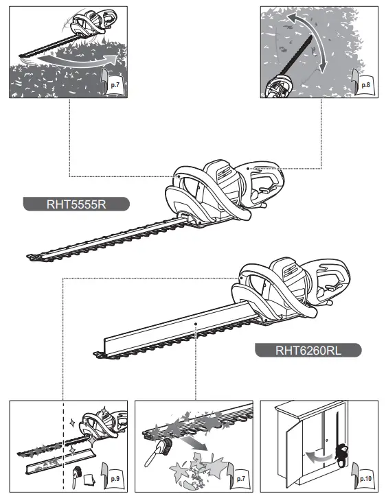 RYOBI RHT5555R Electric Hedge Trimmer-Overview