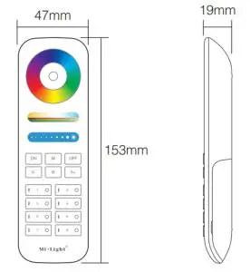 MiBOXER 8 Zone RGB CCT Remote Controller FUT089 - Technical Parameters