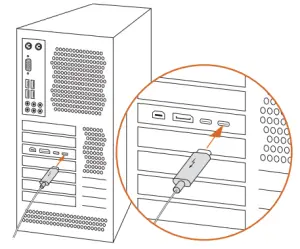 Connecting the Thunderbolt™ Cable