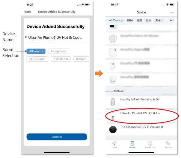 MOMAX AP7S Ultra-Air Plus IoT UV Hot and Cool Purifying Fan - Add Device 3