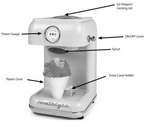 NOSTALGIA CLSC1AQ Classic Retro Single Snow Cone Maker - ASSEMBLY