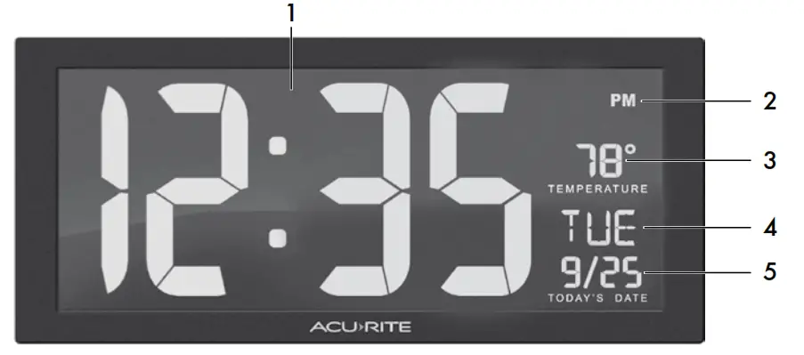 ACCURITE Digital Clock - Features