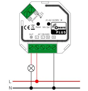 namron 4512710 Z-Wave Dimmer 400w - figure 1
