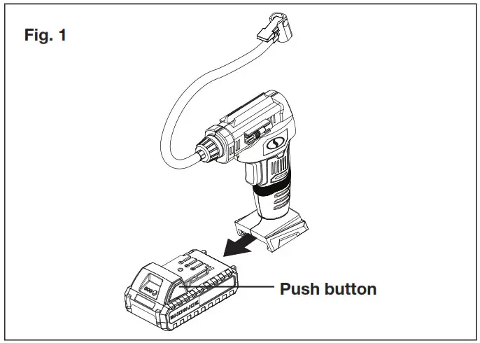 SUNJOE 24V-AJC-CT Cordless Air Compressor Tool Only - Charging the Battery 1