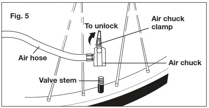 SUNJOE 24V-AJC-CT Cordless Air Compressor Tool Only - Inflating with the Air Hose 2