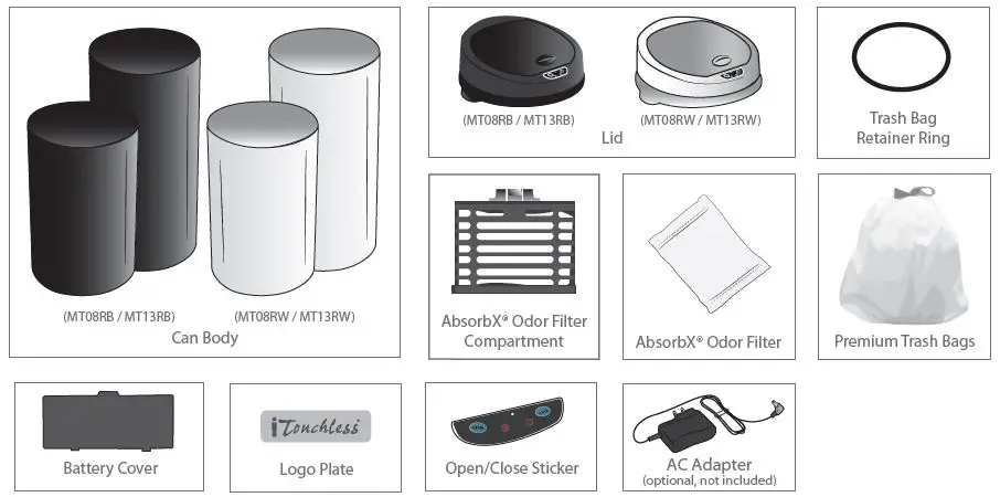 iTouchless MT13RB 13 Gallon Sensor Trash Can-14