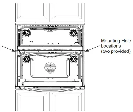 GE APPLIANCES Inch Built-In Twin Flex Convection - hole