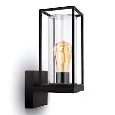 LUTEC 5288801412 1-Light Black Outdoor Flair Sconce Wall Light pro