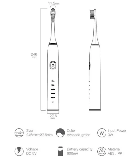 Ulike CB02 Sonic Electric Toothbrush - figure 1