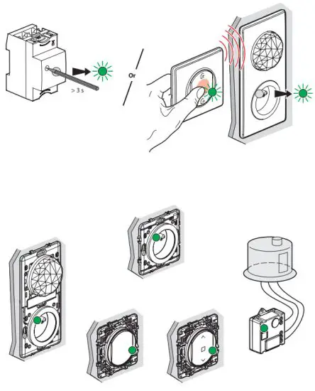 legrand ZLGP15 Wireless and Batteryless 4 Scenes Control - Start the configuration