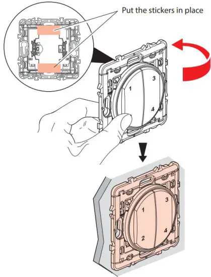legrand ZLGP15 Wireless and Batteryless 4 Scenes Control - factory reset 2