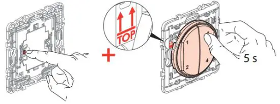 legrand ZLGP15 Wireless and Batteryless 4 Scenes Control - factory reset