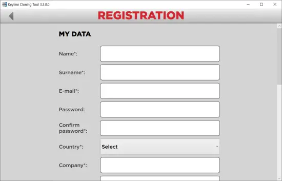 KEYLINE CLONING TOOL ACCOUNT OPENING
