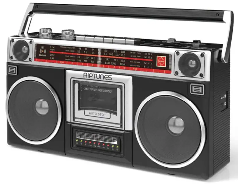 RIPTUNES RACR 510BT Radio Cassette Stereo Boombox - cover