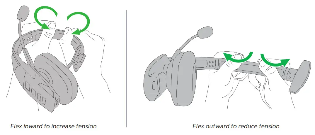 blueparrott Monaural Wireless Adjusting the headband tension 2