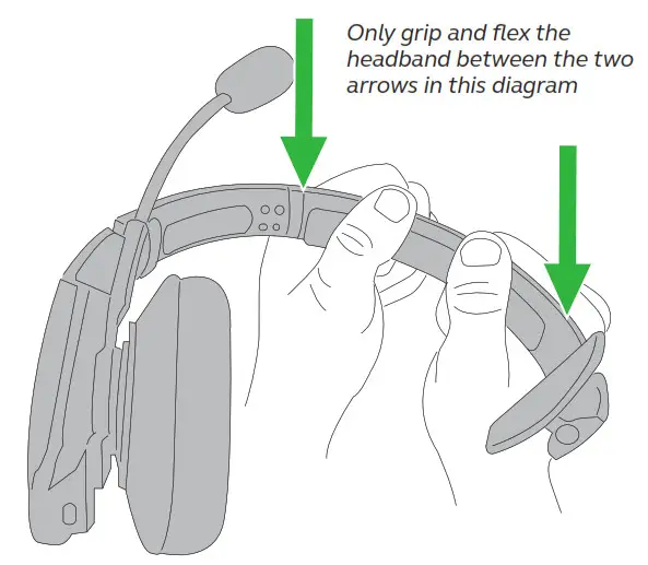 blueparrott Monaural Wireless Adjusting the headband tension