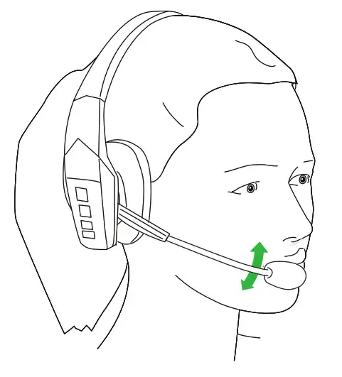 blueparrott Monaural Wireless Positioning the microphone