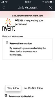 nvent RAYCHEM SENZ Wi-Fi Alexa Setup Apps - figure 6