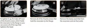FIG 3 HOW TO TIGHTEN A BANJO HEAD