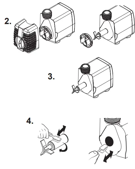 Oase 45414 Fountain Pump - Cleaning the pump 2