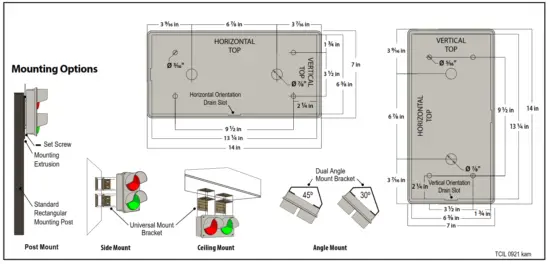 Signal-Tech TCIL Series AO-200966 LED Traffic Control Indicator Signals - Wall Mounting