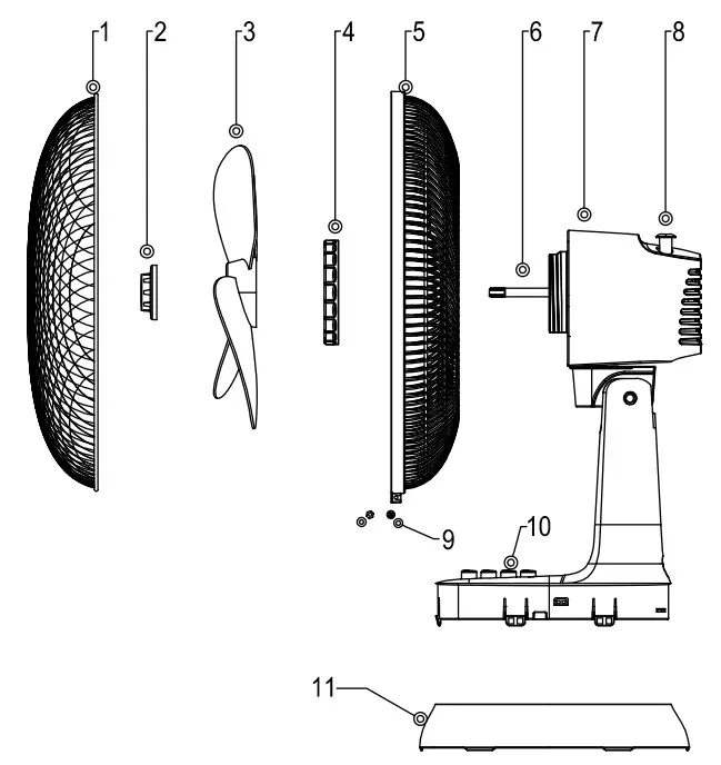 BLAUPUNKT ATF401 Desk Fan - fig