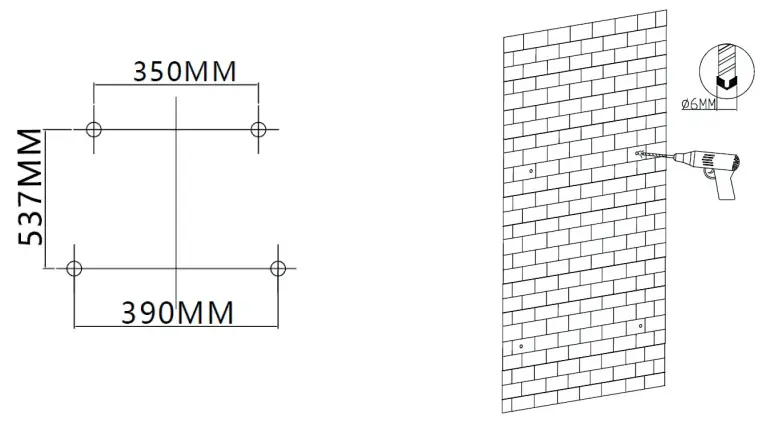 KLARSTEIN 10035036 Hot Spot Crystal Flow Bathroom Heater with Towel Rack - INSTALLATION 2