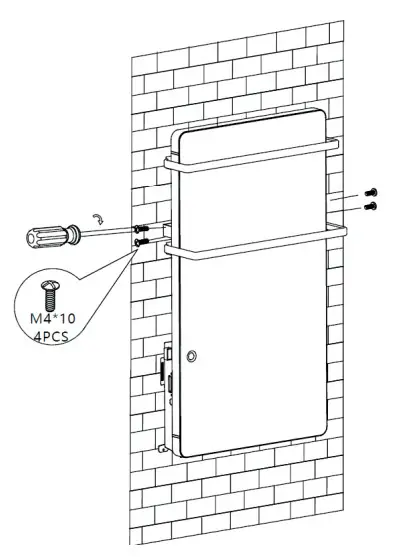 KLARSTEIN 10035036 Hot Spot Crystal Flow Bathroom Heater with Towel Rack - INSTALLATION 7