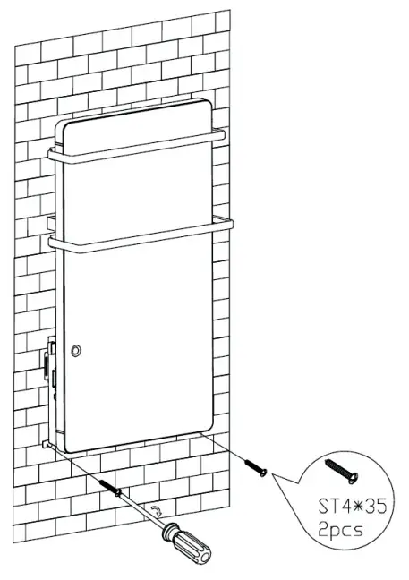 KLARSTEIN 10035036 Hot Spot Crystal Flow Bathroom Heater with Towel Rack - INSTALLATION 8