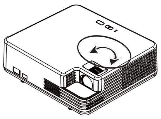 FIG 10 Adjust the projector focus