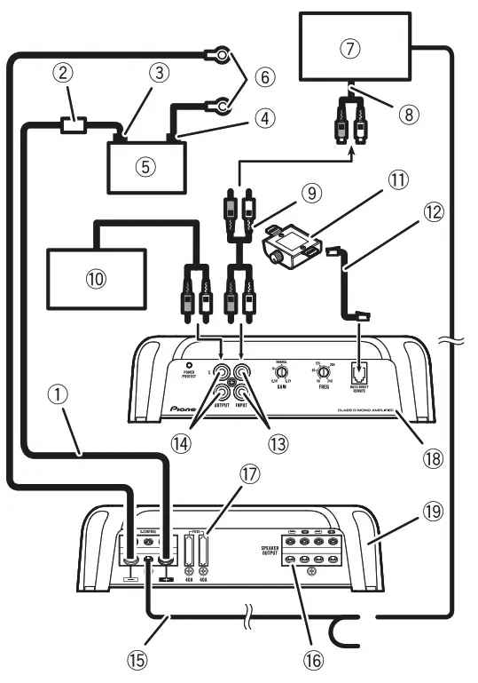 Pioneer GM D8701 Class D Mono Amplifier - diagram