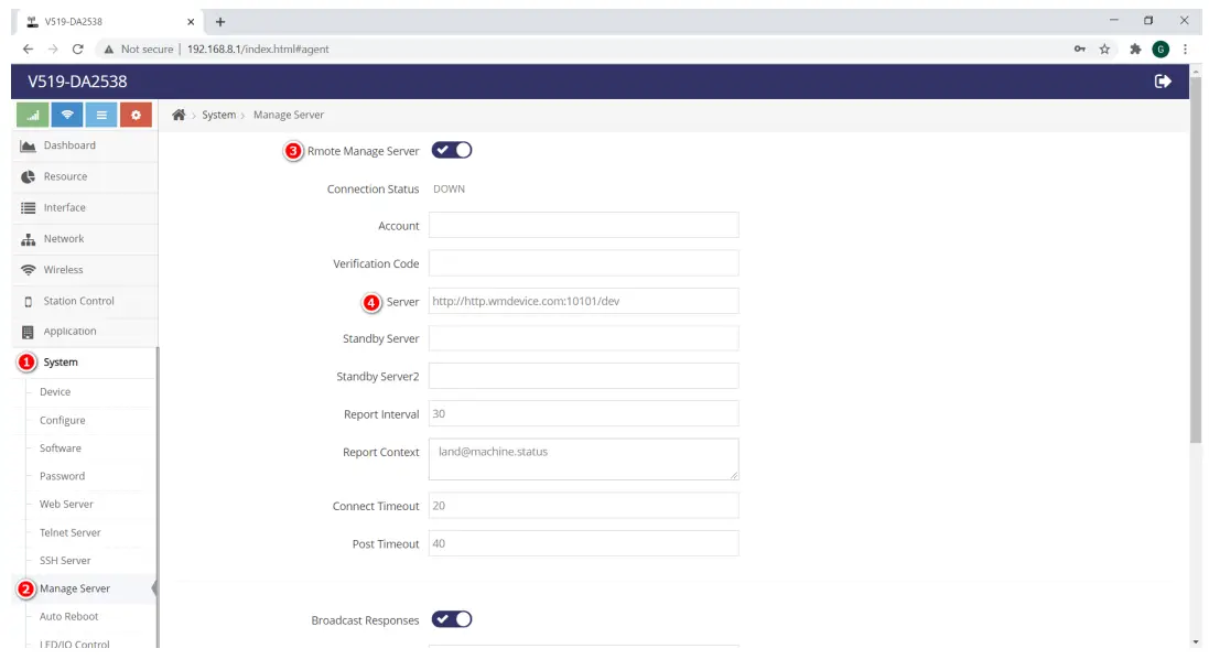 EXVIST V519 Data Transfer Unit 4G or 3G Industrial Router Setting