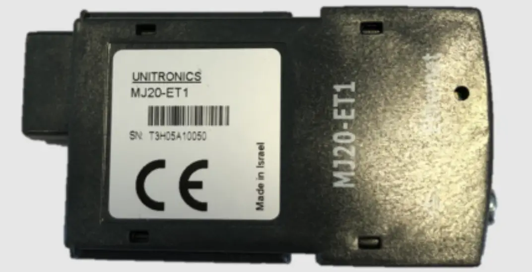 Unitronics Mj20-et1 Ethernet Add On Module User Guide